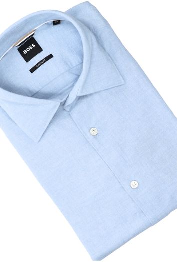 Light/pastel blue katoenen hemd ( regular fit) en lange mouwen Hugo Boss