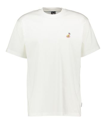 Witte t-shirt met flamingo logo Iriedaily