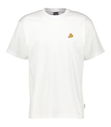 Witte katoenen t-shirt met pizza logo Iriedaily