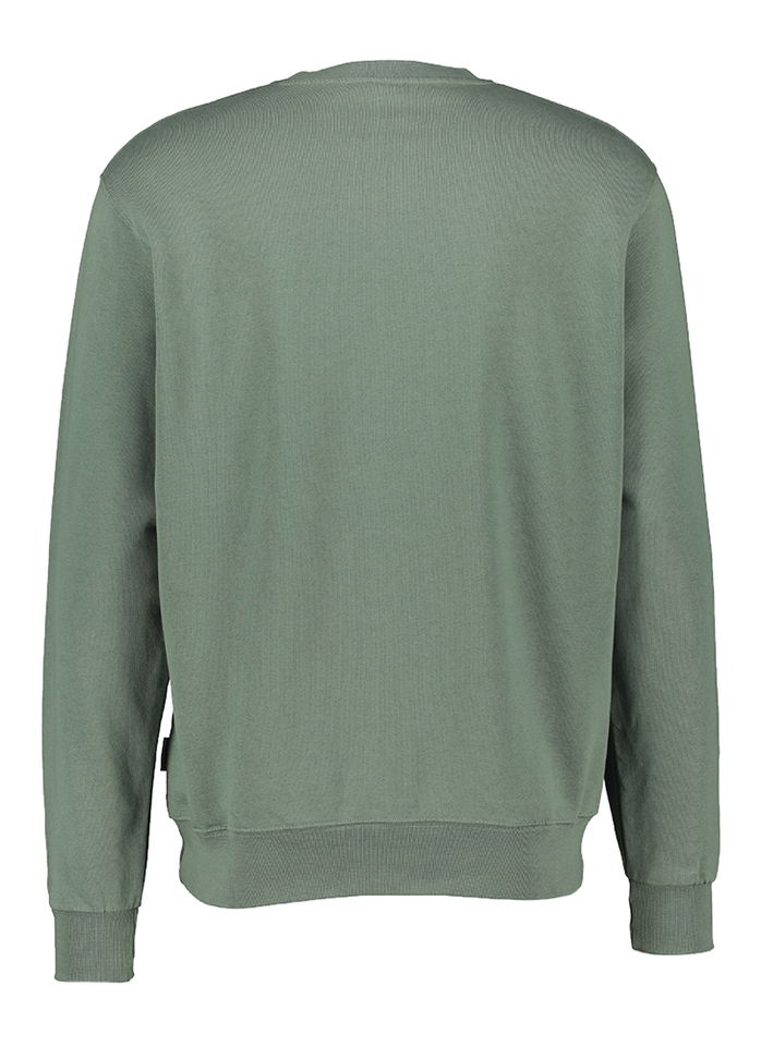 Kaki sweater met flamingo Iriedaily