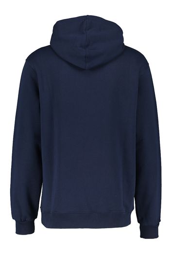 Donkerblauwe trui met kap en fiets logo Iriedaily