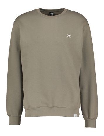 Smokey Olive sweater met merklogo Iriedaily