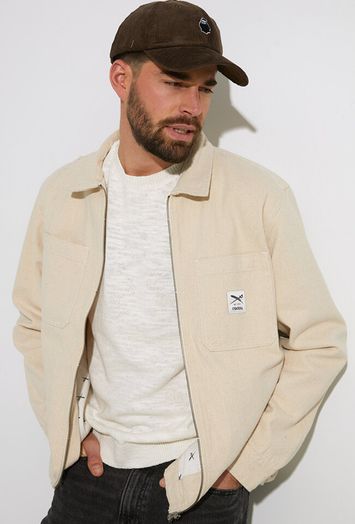Beige overjas met rits Iriedaily