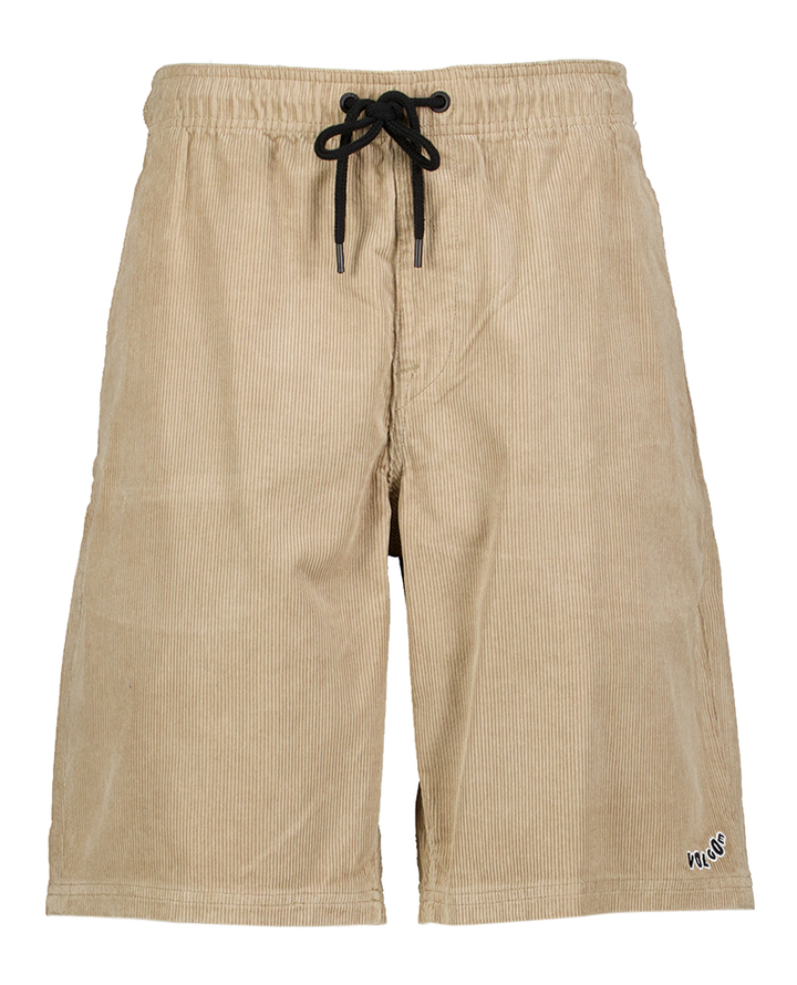 Beige ribfluwelen short Volcom