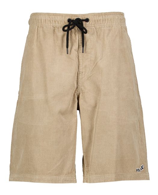 Beige ribfluwelen short Volcom