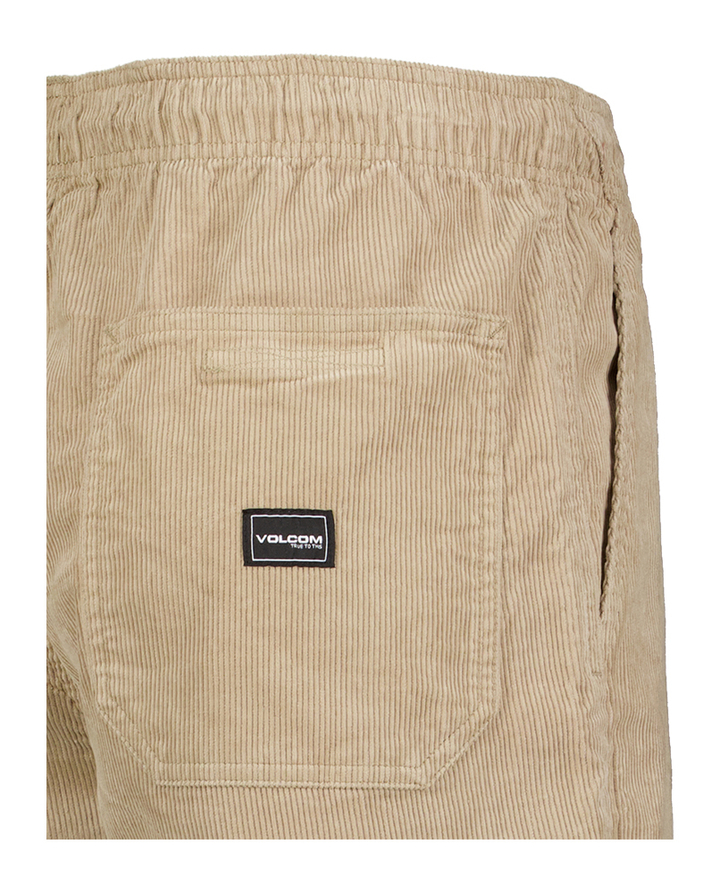 Beige ribfluwelen short Volcom