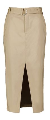 Lalotti Beige kokerrok met split Siesqo