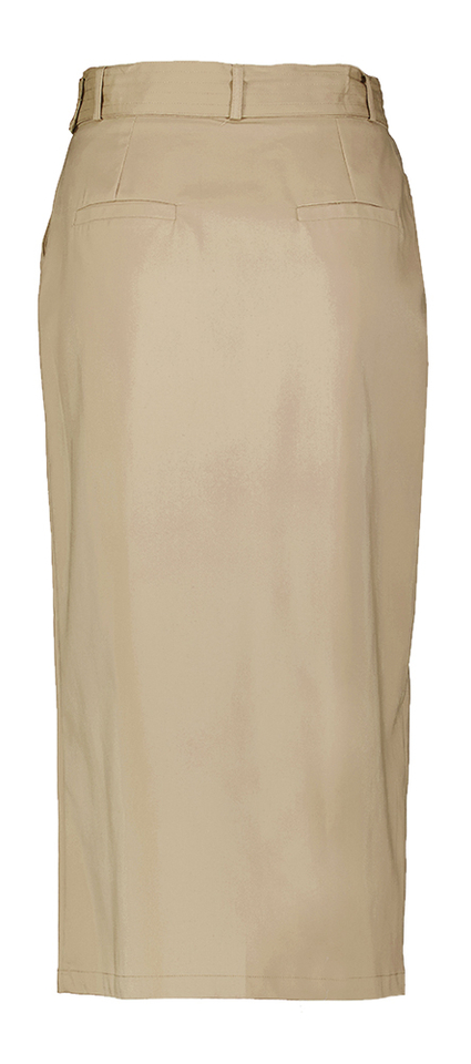 Beige kokerrok met split Siesqo Lalotti 