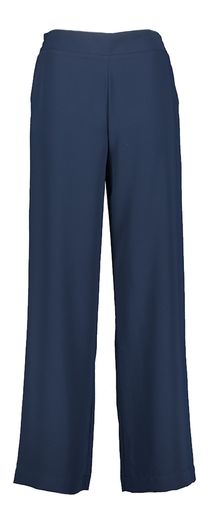 Donkerblauwe soepelvallende broek met elastiek Pipa Lalotti 
