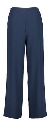 Lalotti Donkerblauwe soepelvallende broek met elastiek Pipa
