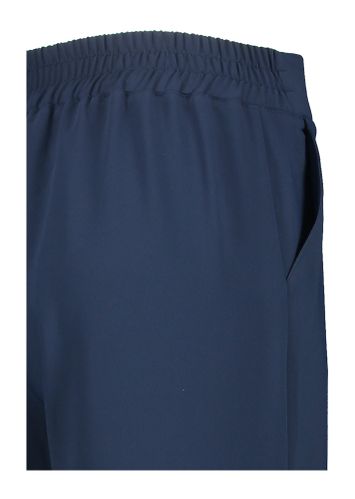 Donkerblauwe soepelvallende broek met elastiek Pipa Lalotti 