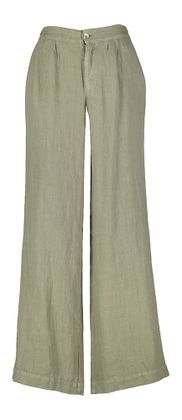 Lalotti Legergroene linnen broek Ginette