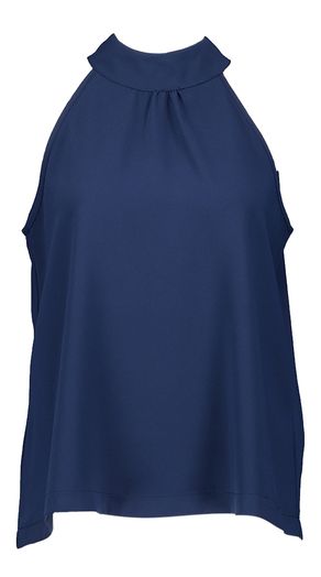Blauwe top met halternek Marcha Top Lalotti