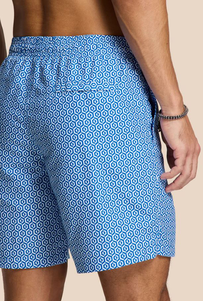 Blue cobalt zwemshort Mike geo tyle Shiwi 