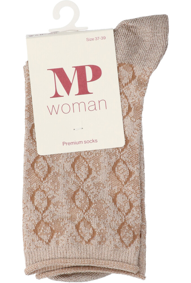 Beige glitter  kousen MP Denmark 