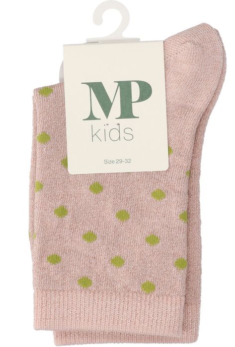 Roze glitter sokken met groene stippen Mp Denmark