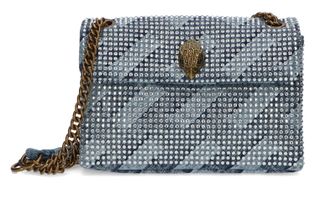 Kurt Geiger Jeansblauw crossbody met strass
