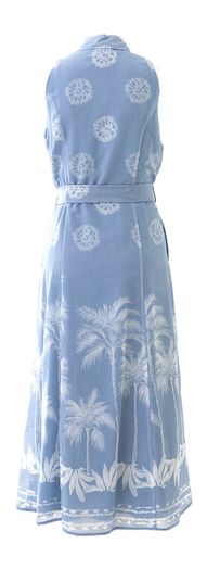Blauwe jurk met print Marie Mero 