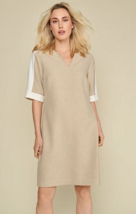 Beige geklede jurk Marie Mero