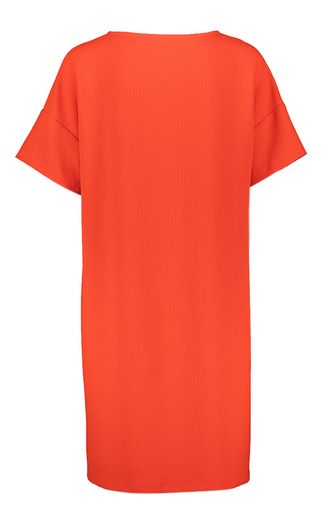 Rode jurk met structuur Marie Mero 