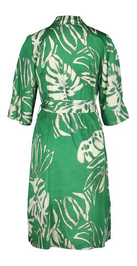 Groene katoenen hemd jurk met bloemenprint Marie Mero