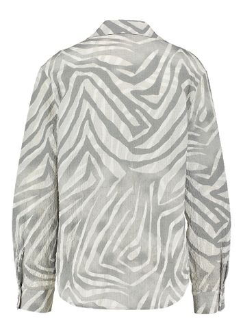 Grijze bloes met print en zilveren details  Marie Méro 