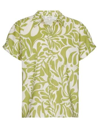Groen met beige bloes met bloemenprint Marie Méro