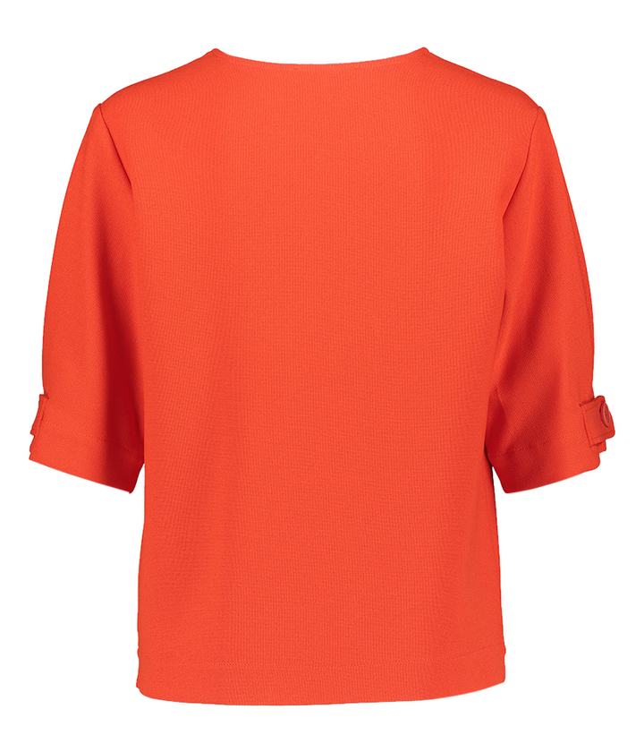 Rode bloes met v-hals en 3/4 mouwen Marie Méro 