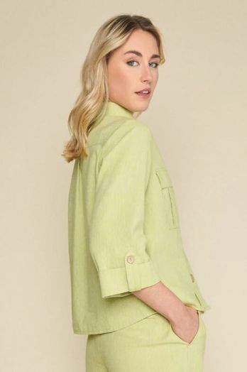 Groene linnen vest Marie Mero 