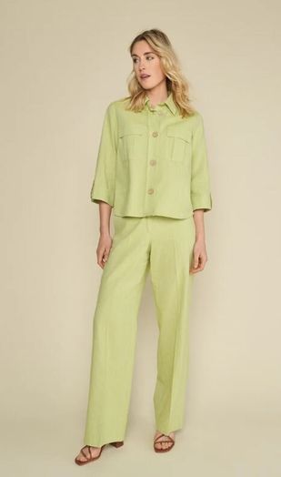 Groene linnen vest Marie Mero 