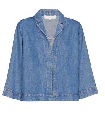 Blauwe openvallende jeansvest Marie Mero