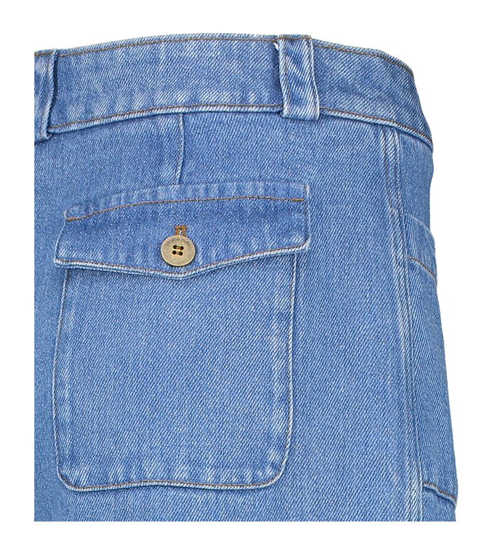 Blauwe wide leg jeans met opgestikte zakken Marie Mero