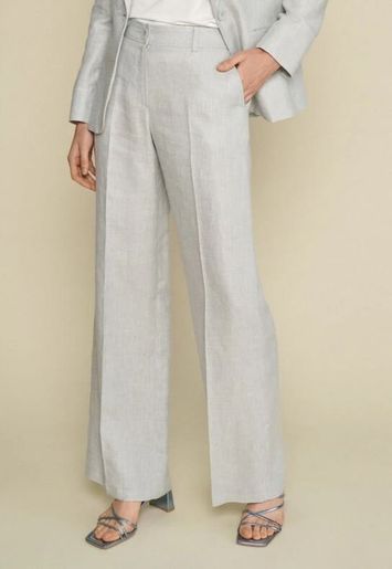 Grijze linnen broek Marie Méro 