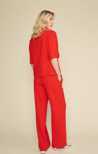 Roze broek met structuur Marie Mero