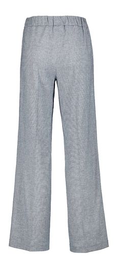 Blauwe wijde broek met plooi Marie Mero
