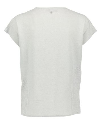 Zilverkleurige top met V-hals Marie Méro