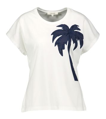 Ecru t-shirt met palmbom Marie Mero
