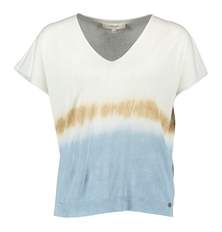 White+sky pull met v-hals en korte mouwen Marie Mero 