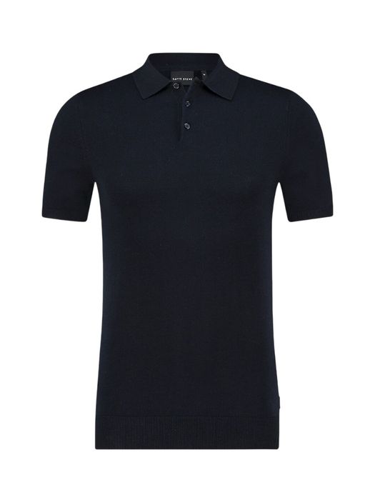 Donkerblauwe katoenen polo Chris Saint Steve