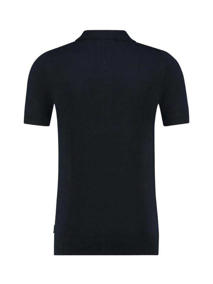Donkerblauwe katoenen polo Chris Saint Steve