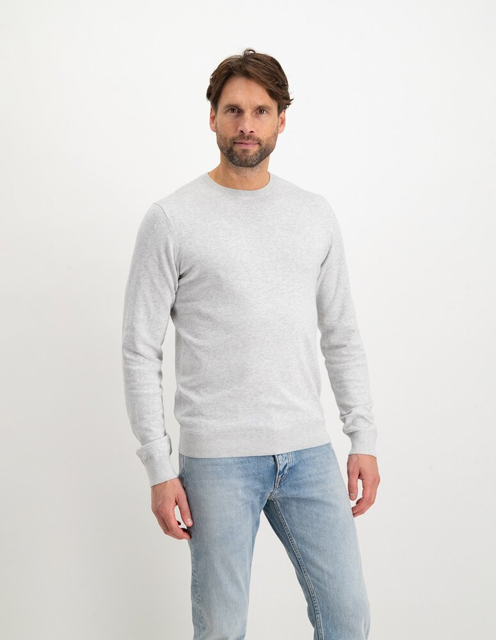 Lichtgrijze katoenen pull met ronde hals Bart Saint Steve