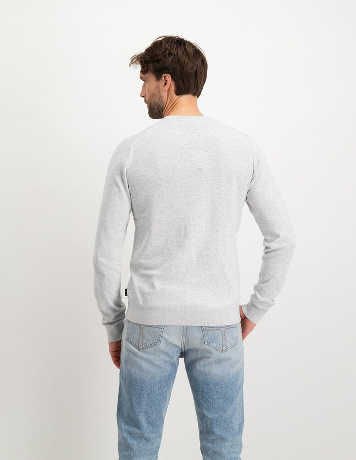 Lichtgrijze katoenen pull met ronde hals Bart Saint Steve