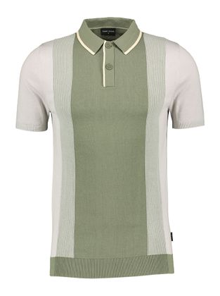 Saint Steve Kaki groene gestreepte polo Steff