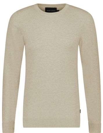 Zandkleurige katoenen pull met ronde hals Bart Saint Steve