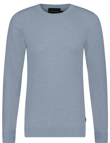 Blauwkleurige katoenen pull met ronde hals Bart Saint Steve