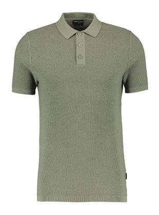 Saint Steve Kaki groene polo met structuur Stanley