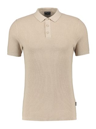 Saint Steve Zand kleurige polo met structuur Stanley