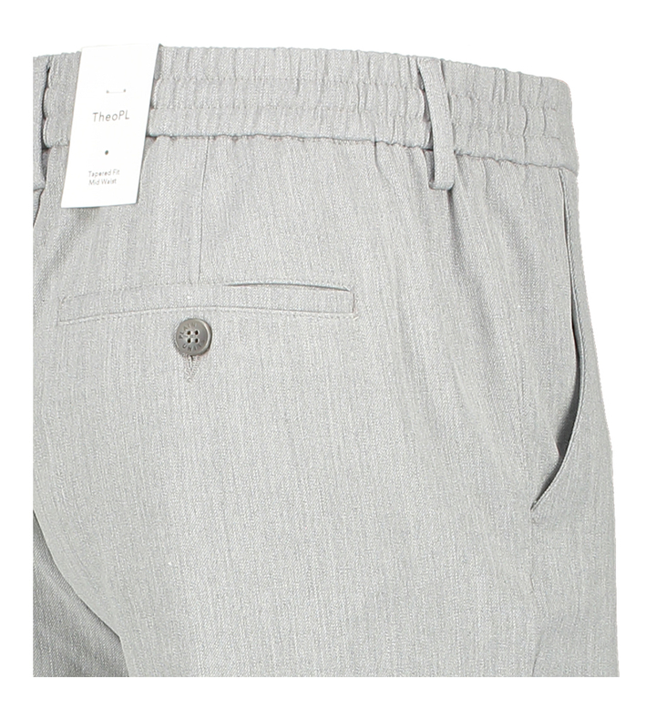 Lichtgrijze broek Theo Plain