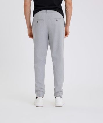 Lichtgrijze broek Theo Plain