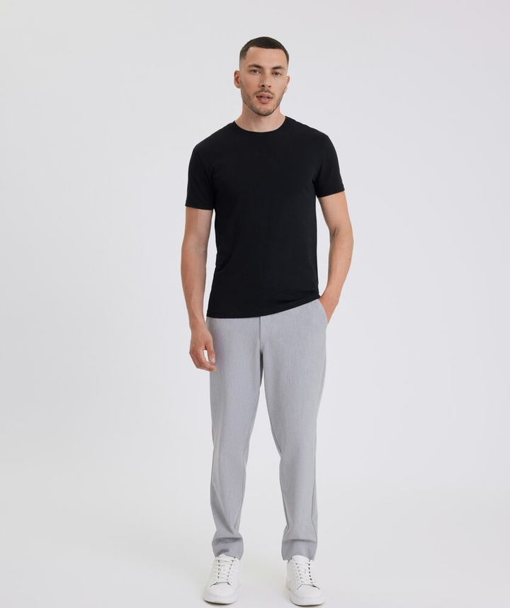 Lichtgrijze broek Theo Plain